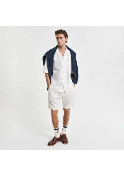 Erkek Krem Relaxed Fit Şort fırsatları