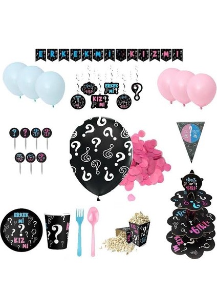 Cinsiyet Belirme Partisi Lüks Seti 8 Kişilik