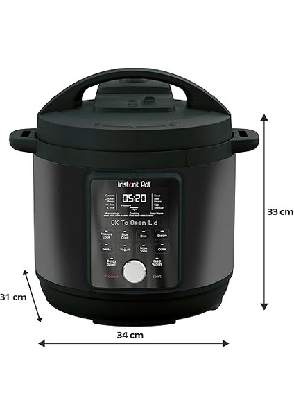 Pot, Duo Plus Whisperquiet/sessiz Çok Amaçlı Pişirici, Düdüklü Tencere, Sterilizatör, Yoğurt Hazırlayıcı, Sous Vide Cihazı, DPPC604, 5.7 Litre, Siyah indirimleri