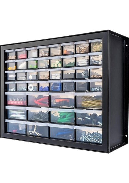 Ohyama 44 Çekmece Parçaları ve Donanım Dolabı, Siyah