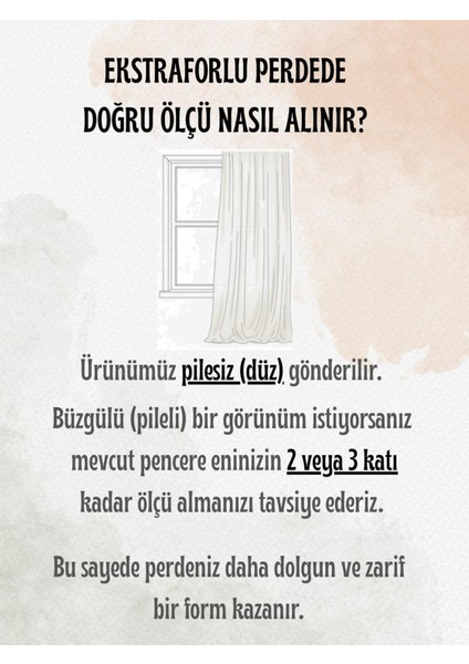 Yoğun Şantuklu Modern Tül Perde • Pilesiz Ekstrafor Büzgülü • Ütü Istemez • Çok Satan