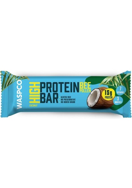 Wasp Yüksek Protein Bar, Hindistan Cevizi ve Bademli
