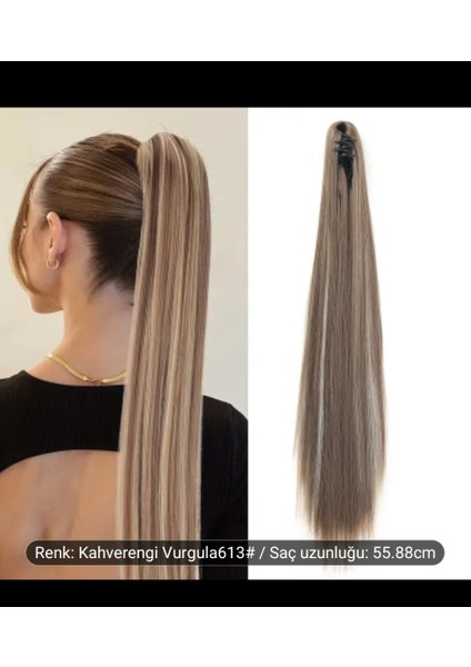 Saç Peruk Kadın Erkek Postiş At Kuyrugu Isıya Dayanıklı Fiber Günlük Saç Özel Gün Saçı