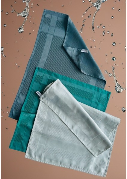 Premium Mikrofiber Sihirli Temizlik Bezi- 40X60 cm 3'lü Set- Yeşil, Antrasit ve Gri Renk