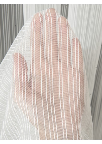 Modern Çizgili Tül Perde • 1/3 Sık Pileli • Ütü Gerektirmez • Binlerce Evin Tercihi fiyatları