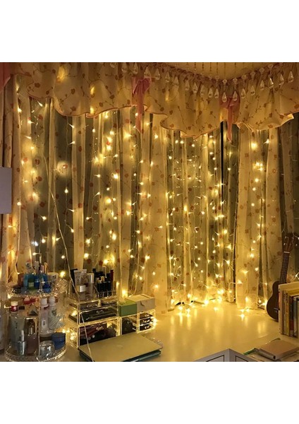 Perde LED 3x3 Metre Kumandalı 8 Mod Ambiyans Ayarlabilir Boy Dekor Mikro LED Işık fiyatları