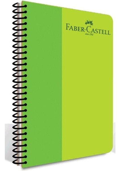 Faber Castell Pp Kpk Bicolor Spiralli Defter 80 Yp Kareli 5075 000128-YEŞIL