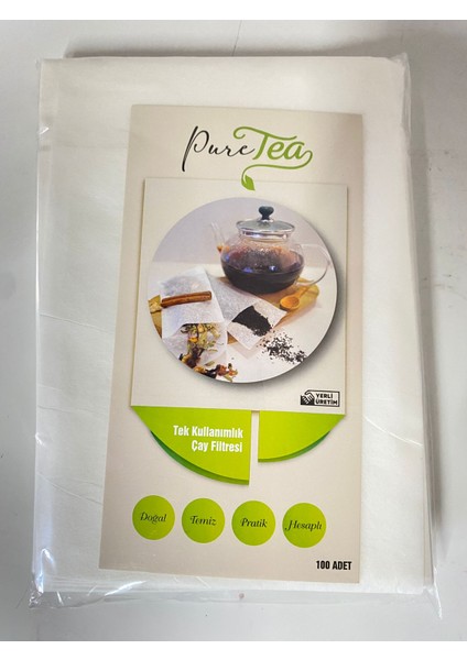 Pure Tea Tek Kullanımlık Cafe Boy Çay Filtresi – 15X22 cm