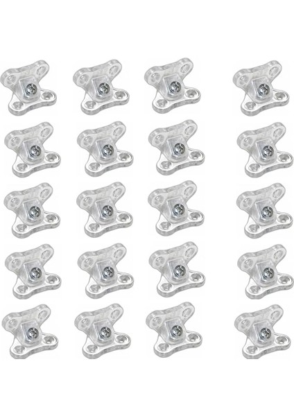T Bağlantı Çektirme Şeffaf Plastik Köşe Birleştirme Kelebek Bağlantı (20 Adet)