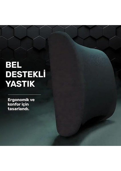 Ortopedik Visko Bel ve Sırt Minderi Yastığı Destekleyici Minder Yastık, Figiza, Siyah, Standart indirimleri