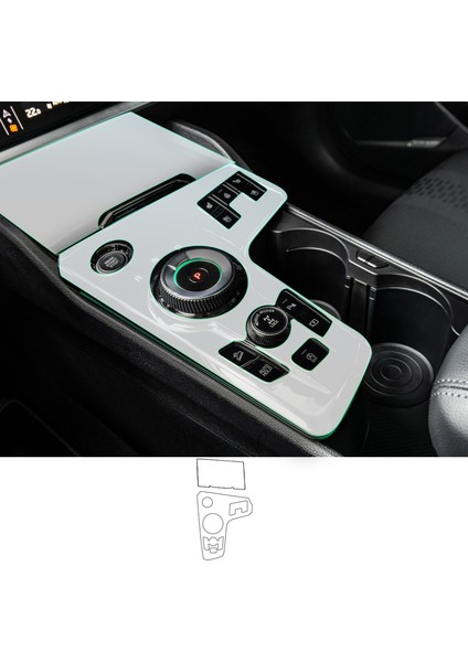 Kia Sportage Prestige Uyumlu Vites Etrafı Piano Black Tpu Koruyucu 2 Li Set 2022-2025