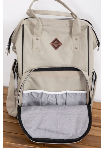 Krem Kapitoneli Çok Fonksiyonlu Anne Bebek Bakım Çantası 19725 indirimleri