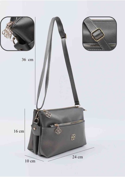 Kadın Gümüş Renk Suni Deri Çapraz Askılı Çanta fiyatları