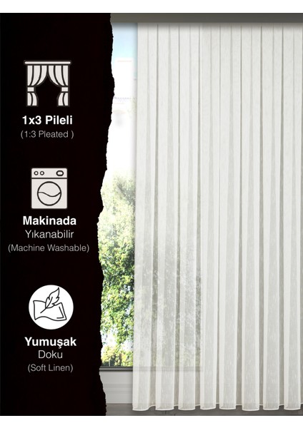 En Çok Tercih Edilen Şantuklu Tül Perde – 1/3 Sık Pileli – Ütü Gerektirmez fırsatları