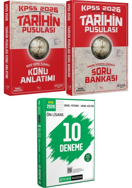 2026 Kpss Tarihin Pusulası Konu Anlatımı ve Soru Bankası - 2026 Kpss Ön Lisans Çözümlü 10 Deneme