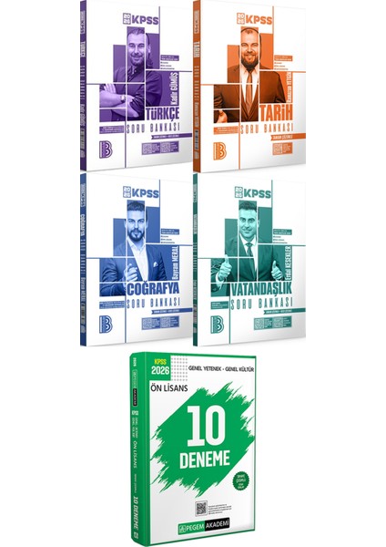 2026 Kpss Türkçe Tarih Coğrafya Vatandaşlık Tamamı Çözümlü Soru Bankası - 2026 Kpss Ön Lisans Çözümlü 10 Deneme