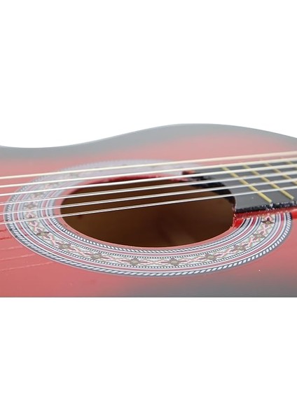 CG-3802 Klasik Gitar 100CM (Kılıf + Pena) - Kırmızı fırsatları