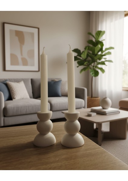 Dekoratif Şamdan 2'li Beyaz Mum ve Pinterest Model Aksesuar Mumluk fiyatları