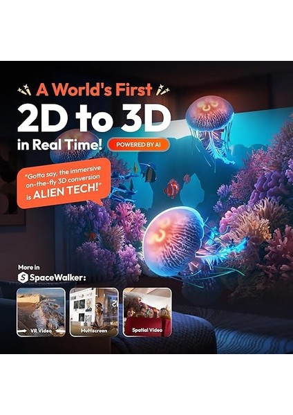 Pro Xr/ar Gözlük - 135" 120Hz 1000NITS, Harman Ses, Elektrokrom Film. iPhone 17/16/15/android/mac/pc/steam Deck/switch 2 Için. Ilk Gerçek Xr fırsatları