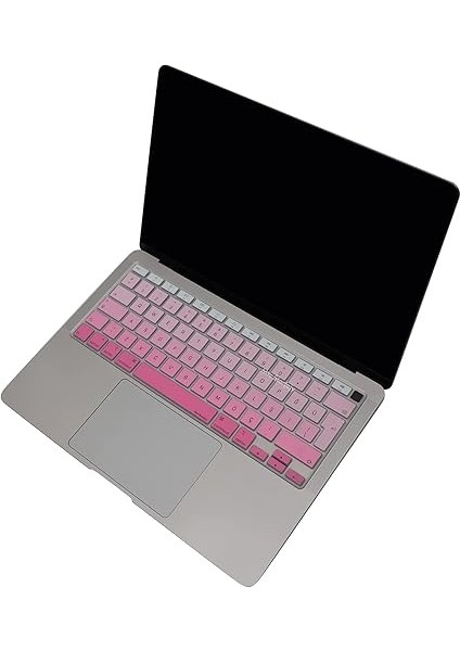 Macbook Air M1 13INÇ Klavye Koruyucu Türkçe Q (Touchıd'li) A2179 A2337 ile Uyumlu Gradient Pembe indirimleri