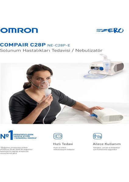 C28P Nebulizatör | Etkili Inhalasyon Cihazı +Taşıma Çantası Hediye modelleri