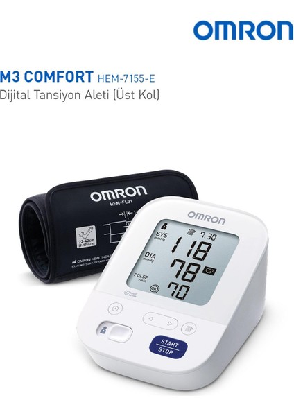 M3 Comfort Kolay Kullanım Üst Koldan Ölçer Pilli Tansiyon Aleti Taşıma Çantası Hediyeli fiyatları