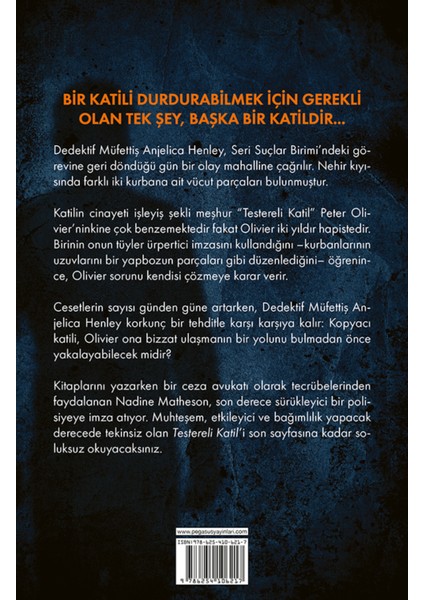 Testereli Katil – Anjelica Henley Serisi 1 | Nadine Matheson modelleri