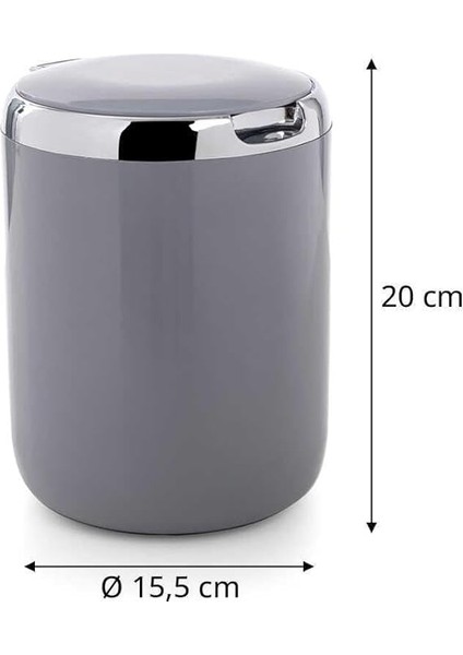 Pasifik Plastik Kapaklı Çöp Kovası 3 Lt, Gri fiyatları