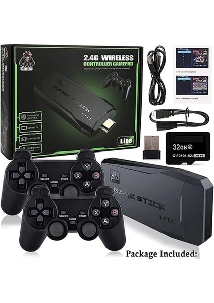 Lobo 2.4g Uyumlu Kablosuz Çift Kol Oyunlar 4K Game Stick 3500 Oyun Atari fiyatları