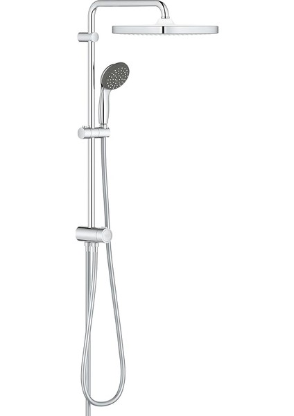 Vitalio Start System 250 Cube Yön Değiştiricili Duş Sistemi | Duvar Dışı Bağlantılı |2 Akışlı Tepe Duşu/1 Akışlı El DUŞU/1500MM&1250MM Duş Hortumu| Su Tasarruflu | Duş Başlığı | Krom | 26698000