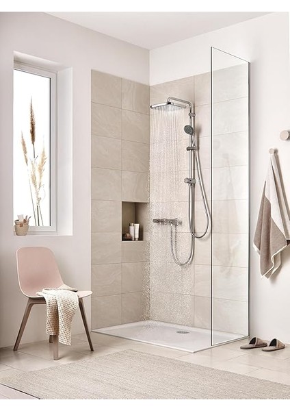 Vitalio Start System 250 Cube Yön Değiştiricili Duş Sistemi | Duvar Dışı Bağlantılı |2 Akışlı Tepe Duşu/1 Akışlı El DUŞU/1500MM&1250MM Duş Hortumu| Su Tasarruflu | Duş Başlığı | Krom | 26698000 fırsatları