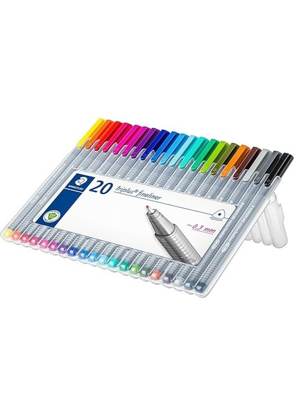 334 SB20 Triplus Üçgen Fineliner 0.3 mm 20'li Set