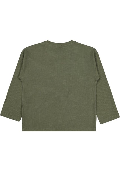 V60998 Civil Boys Jakarlı Basic 10-13 Yaş Sweatshirt - HAKI12-13 Yaş