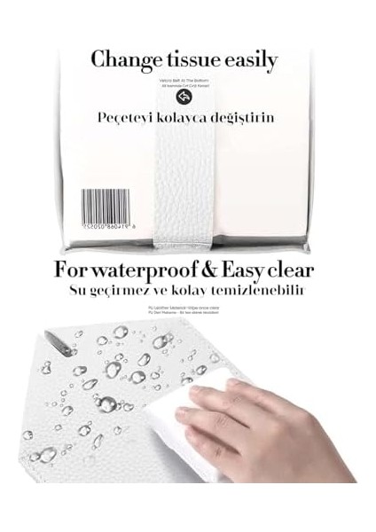 Modern Pu Deri Peçete Kutusu Kapağı, Basit Düz Renk Tutucu Kare Peçete Çantası,, Ofis, Araba, Açık Çadır, Yemek Masası Için Ideal, 13 x 13 x 13 Cm, Gümüş fiyatları