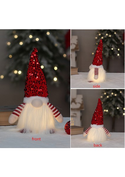 Noel Için Işıklı Rudolf Yaşlı Adam Figürü Dekorasyon Ürünleri (Yurt Dışından) fırsatları