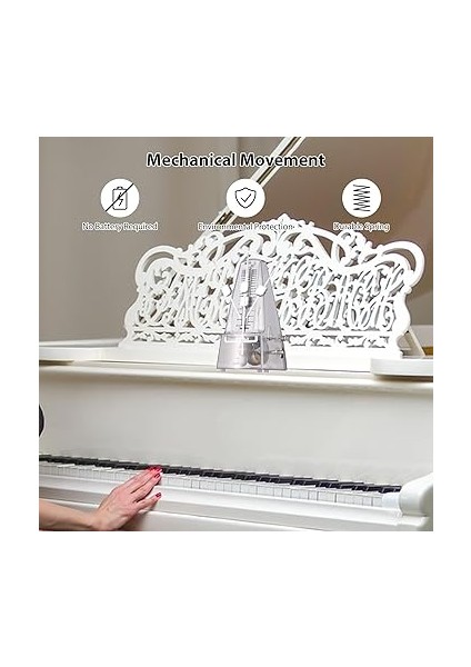 Tunyın Mekanik Metronom Taşınabil Metronom Ayarlanabil Vuruş Hızı Hafif Yüksek Piyano Gitar Davul Guzheng Aurate Vuruş Mekanik Metronom modelleri