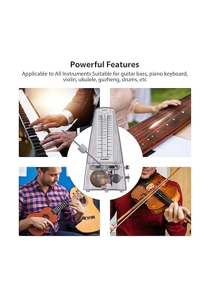 Tunyın Mekanik Metronom Taşınabil Metronom Ayarlanabil Vuruş Hızı Hafif Yüksek Piyano Gitar Davul Guzheng Aurate Vuruş Mekanik Metronom fırsatları