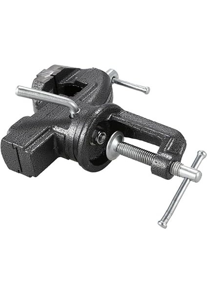 Alman 60 mm Dönerli Örslü Özel Alaşımlı Paslanmaz Dövme Çelik Mini Masa ve Tezgah Mengenesi Gri indirimleri