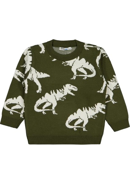 Dinazor Desenli 2-5 Yaş Kazak - Haki 4-5 Yaş fiyatları