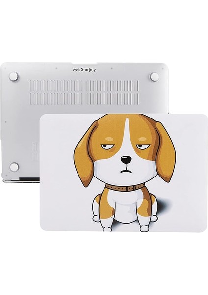 MacBook Pro 13 Kılıf A2338 A2289 A2251 A2159 A1989 A1706 A1708 Uyumlu M1 M2 Tpu Sert Kapak Ince Hafif Hava Menfezli Lazer Uv Baskı Köpek Dostu Tasarım Kahverengi