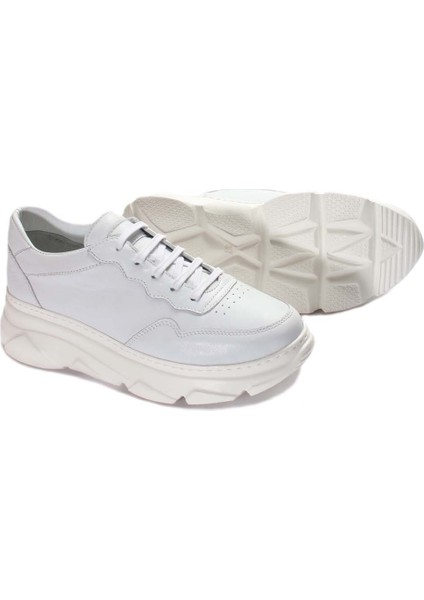 Kadın Hakiki Deri Günlük Sneaker Rahat Taban Spor Yazlık Hafif Bağcıklı Ayakkabı 934za122