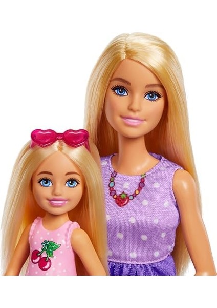 Malibu ve Chelsea Kıyafetleri ve Aksesuarları Aile ve Dostlar Serisi Bebekler ve Aksesuarlar, 2 Bebek ve 9 Aksesuar ile Piknik Temalı Oyun Seti JBF43 modelleri