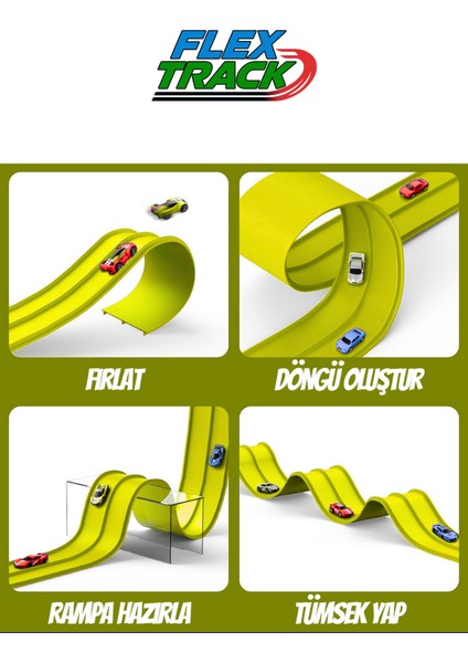 Yarış Pisti Vantuzlu 4.5 Metre 1:64 Ölçek Tüm Arabalara Uyumlu indirimleri