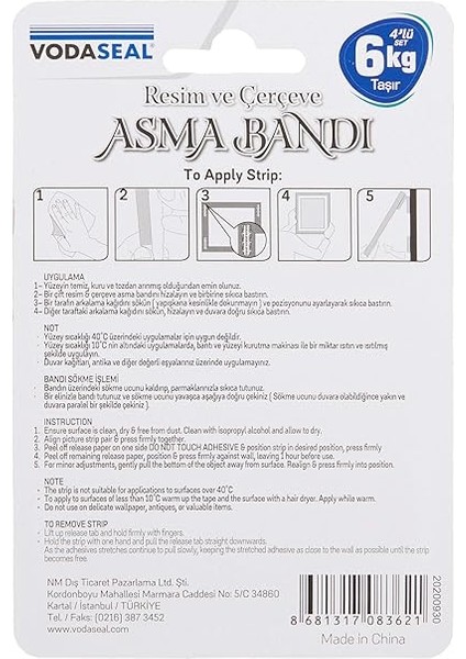 53.01.082 Resimli Çerçeve 4'lü Cırt Bant fiyatları