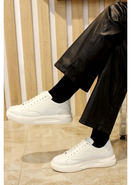 Kadın Hakiki Deri Günlük Sneaker Rahat Taban Spor Yazlık Hafif Bağcıklı Ayakkabı 934za108