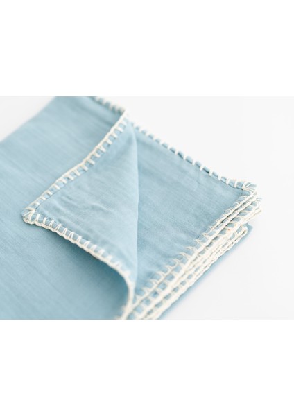 %100 Pamuk 2 Katlı Açık Mavi Bebek Müslin & Çocuk Müslin Battaniye (110*110CM) fiyatları