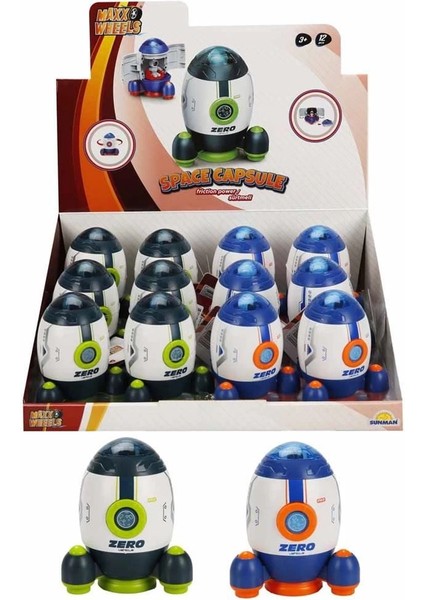 Maxx Wheels Astronotlu Sürtmeli Uzay Roketi - 1 Adet Stokta Olan Gönderilir