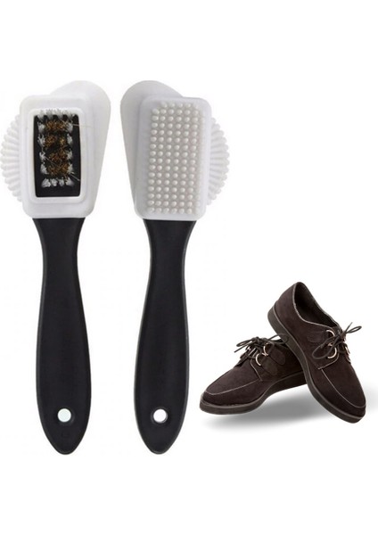bulurum üç taraflı taşınabilir süet bot ayakkabı temizleme bakım fırçası