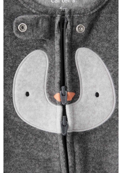 Bebek Bebek Gri Polar Tulum modelleri