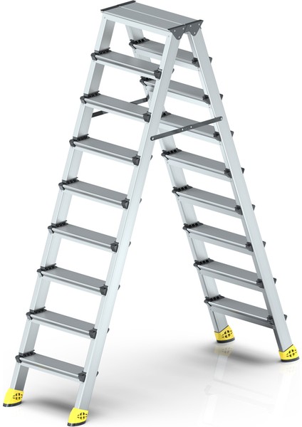 - Sky Gold Çift Taraflı Alüminyum Merdiven 9+9